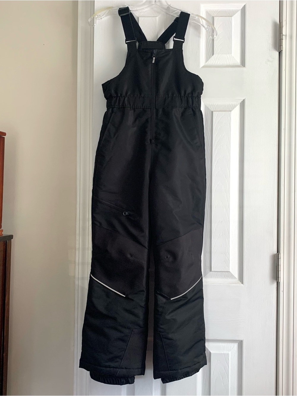 Swiss Tech Kids Snow Bib Overalls Sz 8 Black Insulated Ski Pants Boys Girls